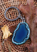 Agate Slice Keyring | Blue-Image 1