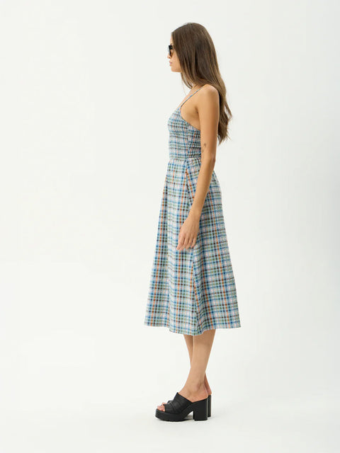 Amelie Check - Organic Midi Dress