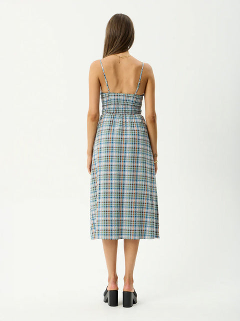 Amelie Check - Organic Midi Dress