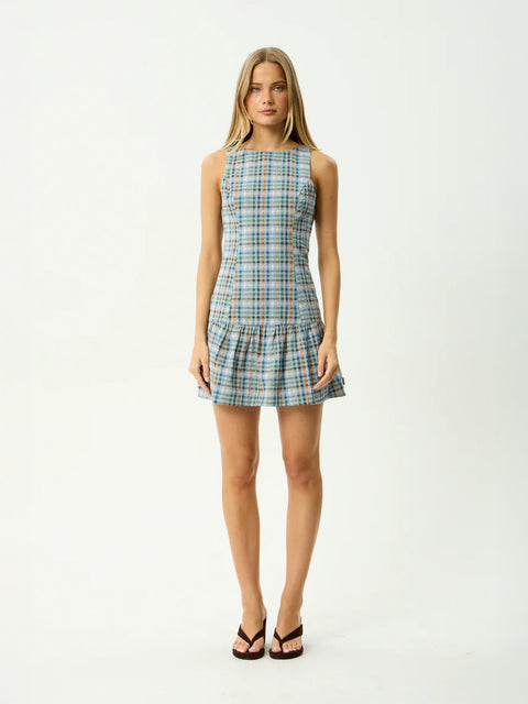 Amelie Check - Organic Mini Dress