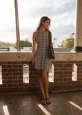 Amelie Check - Organic Mini Dress | Multi-Image 2