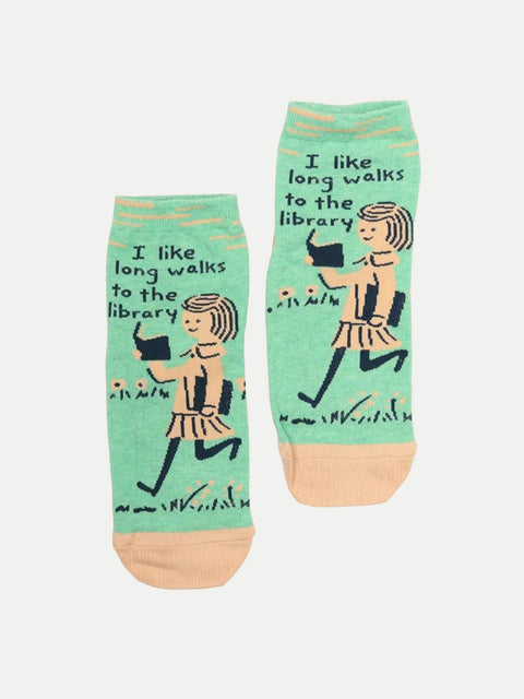 Ankle Socks - I Like Long Walks to the Library