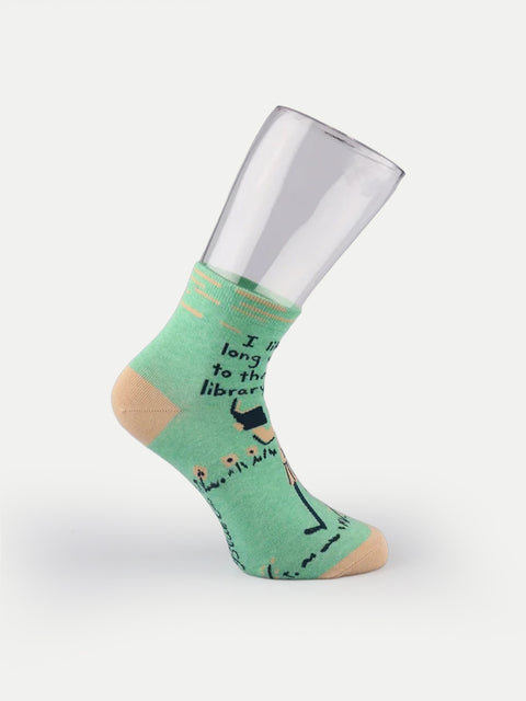 Ankle Socks - I Like Long Walks to the Library