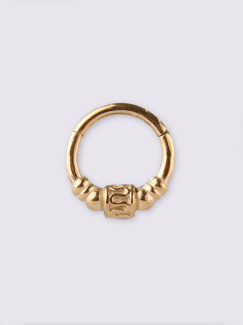 Bali Bead Hinged Ring 16G