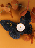 Black Moth Tealight Candle Holder | One Colour-Image 1