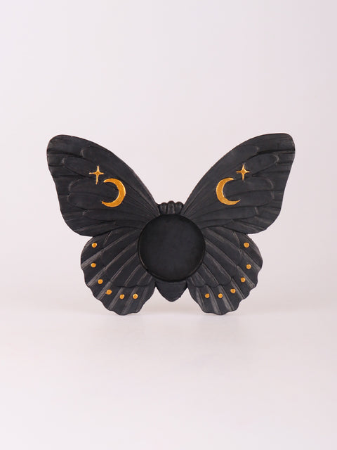 Black Moth Tealight Candle Holder