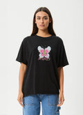 Butterfluer - Hemp Oversized Tee | Black-Image 1