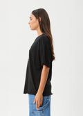 Butterfluer - Hemp Oversized Tee | Black-Image 2