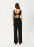 Charlotte - Linen Viscose Jumpsuit | Black-Image 3