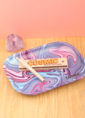 Cosmic Rolling Tray metal 18 x 14 cm | Blue Swirl-Image 1