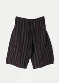Cotton Cargo Shorts | Black-Image 1