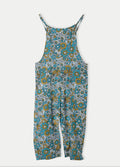 Cotton Flower Overalls | Turquoise-Image 1
