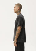 Crashed Out - Recycled Boxy Fit Tee | Stone Black-Image 3