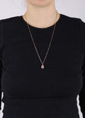 Drop Shape Gem Pendant | Rose Quartz-Image 2