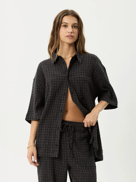 Dusk - Hemp Seersucker Check Shirt