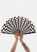 Festival Fans with Leg Holster | Black & White Tile-Image 1