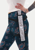 Festival Fans with Leg Holster | Silver Glitter-Image 2
