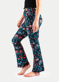 Festival Flared Printed Leggings | Navy Multi Floral-Image 2