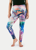 Festival Printed Leggings | Purple Marble-Image 1