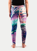 Festival Printed Leggings | Purple Marble-Image 3