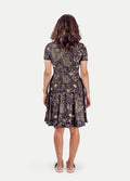 Festival Short Sleeve Dress | Black Ouija-Image 3