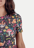 Festival Short Sleeve Dress | Fungi Forest-Image 4
