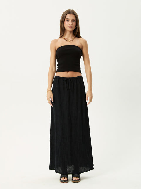 Focus - Hemp Seersucker Maxi Skirt