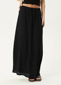Focus - Hemp Seersucker Maxi Skirt | Black-Image 3