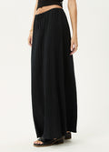 Focus - Hemp Seersucker Maxi Skirt | Black-Image 4