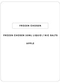 Frozen Chosen 30mL Nic Salts | Apple-Image 1