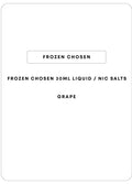 Frozen Chosen 30mL Nic Salts | Grape-Image 1