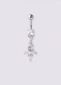 Gem Cluster Navel Barbell 14G | Clear-Image 1