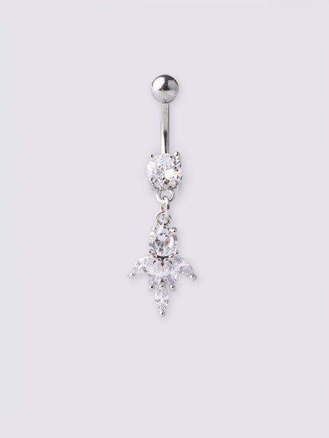 Gem Cluster Navel Barbell 14G
