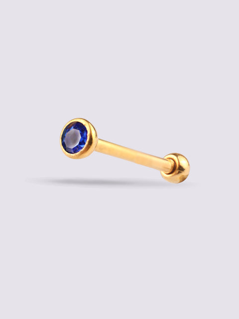 Gem Gold Ear Stud 18G