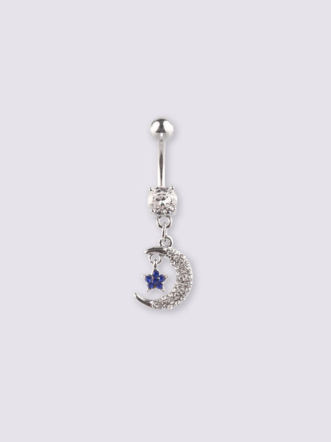 Gem Moon Navel Barbell 14G