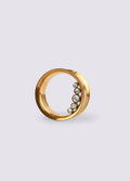 Gold Clear Gem Tunnel 22mm | Steel-Image 1