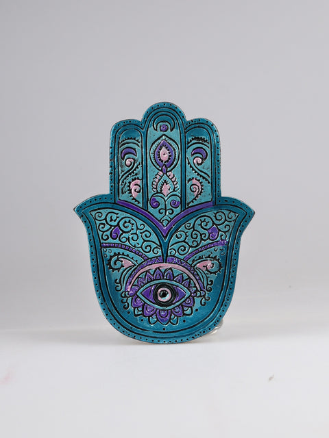 Hamsa Hand Blue Incense Holder