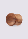 Hand Carved Olive Wood Plug | Brown-Image 2