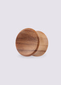 Hand Carved Olive Wood Plug | Brown-Image 4