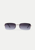 Hannah Rectangle Sunglasses | Smoke-Image 1