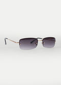 Hannah Rectangle Sunglasses | Smoke-Image 2