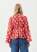 Hibiscus - Organic Tencel Tie Blouse | Hibiscus-Image 3
