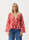 Hibiscus - Organic Tencel Tie Blouse | Hibiscus-Image 5