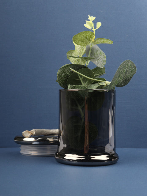 Iridescent Glass Jar