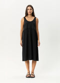 Jesse - Hemp Midi Dress | Black-Image 6