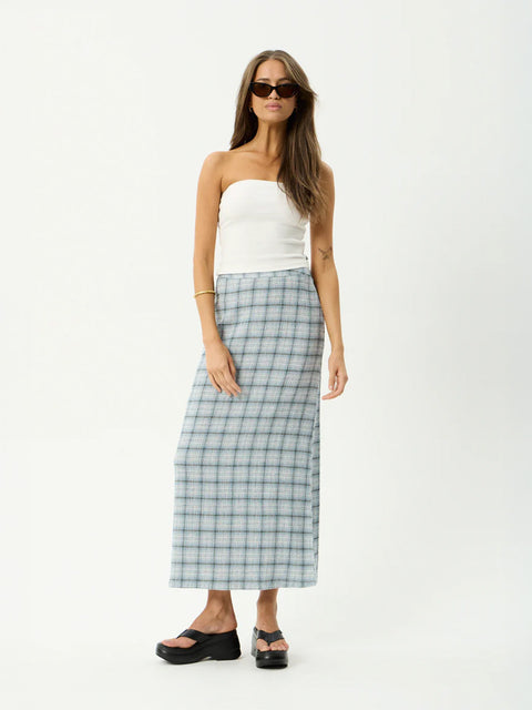 Lagoon - Hemp Seersucker Maxi Skirt
