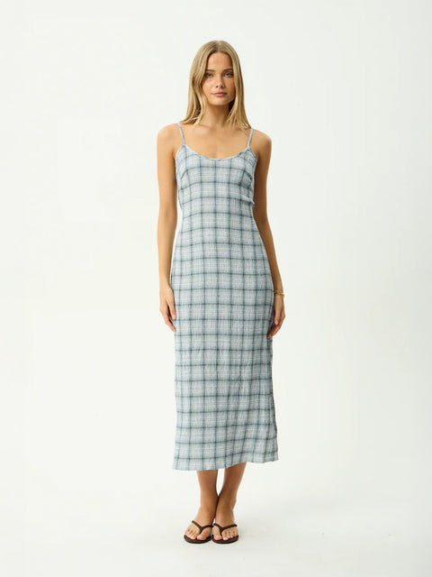 Lagoon - Hemp Seersucker Midi Dress