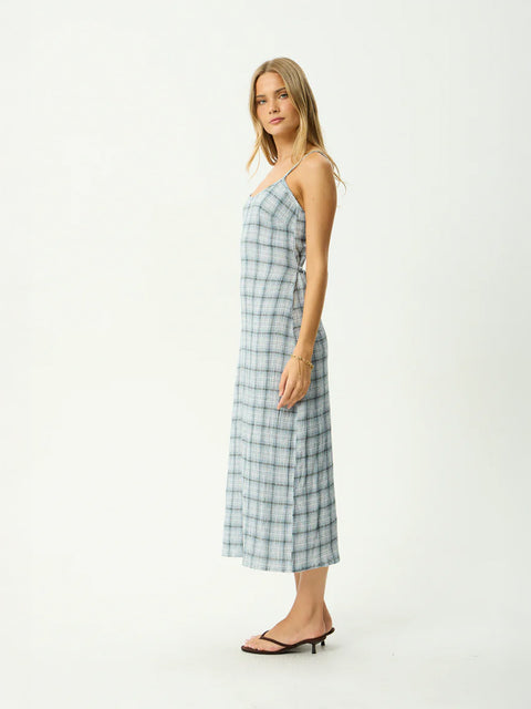 Lagoon - Hemp Seersucker Midi Dress