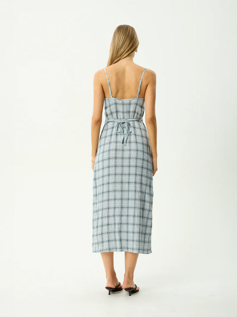 Lagoon - Hemp Seersucker Midi Dress