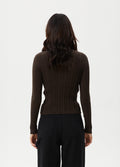 Landed - Organic Cotton Knit Cardigan | Coffee-Image 3